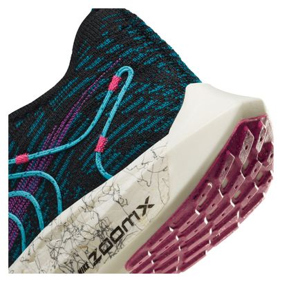 Chaussures de Running Femme Nike Pegasus Turbo Flyknit Next Nature SE Noir Bleu Rose