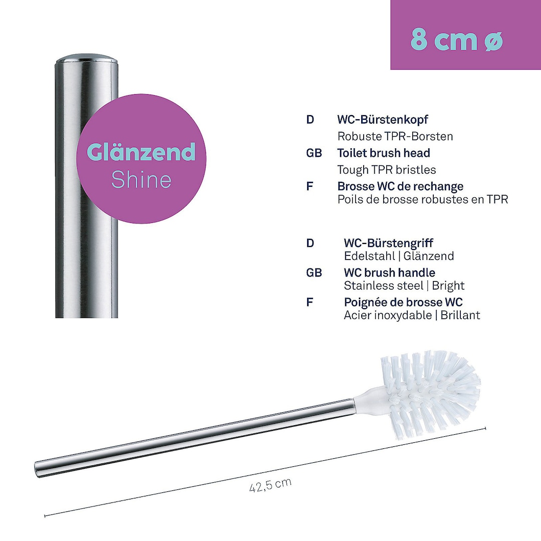 kela WC-Bürste LA BROSSE 8 cm Edelstahl