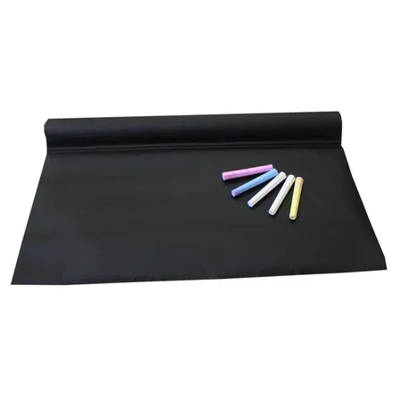 Idena Tafelfolie 45 x 200cm selbstklebend incl. 5 Stangen farbige Tafelkreide