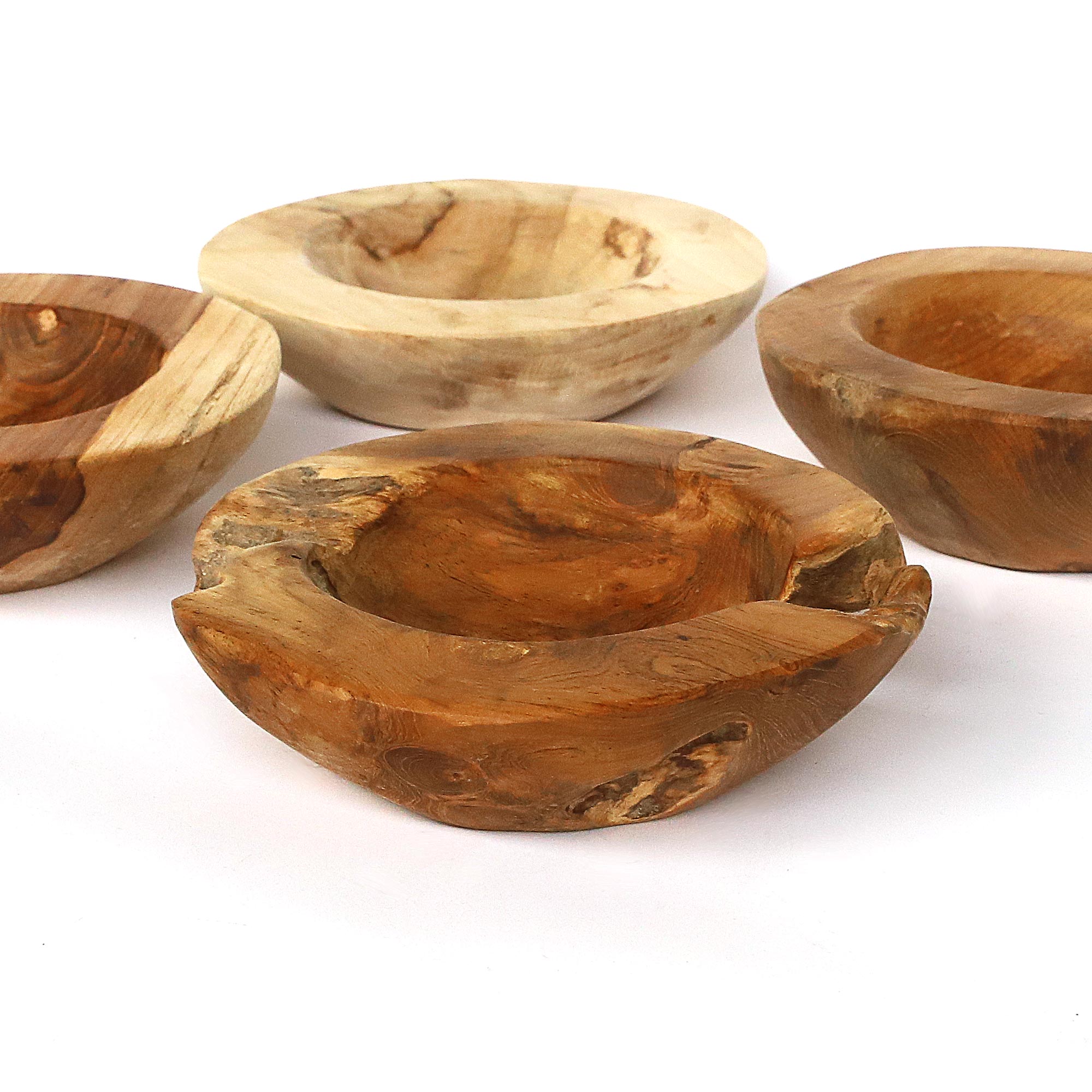 Schale 'Wilka' aus Teak, Ø ab 20 cm, H ab 5,5 cm von fischer's lagerhaus