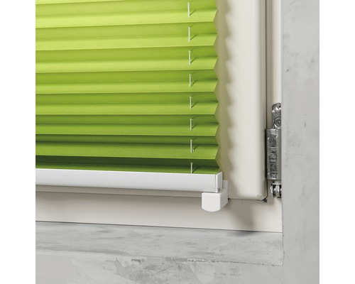 Soluna plisségordijn met zijspan, kleurverloop wit/groen, 45x130 cm