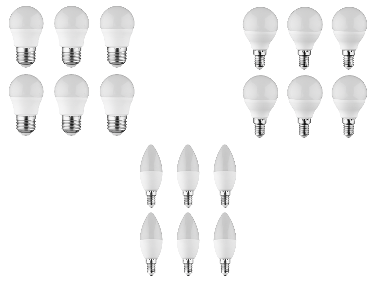 6 LED-lampen