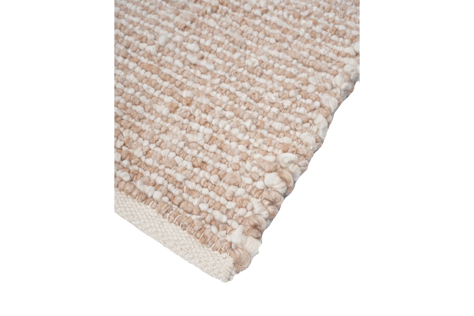 Bhadohi gulvteppe 160x230 160x230cm beige polyester/bomull håndvevd