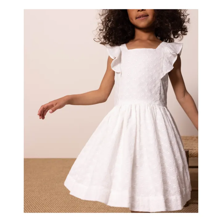 Petit Bateau Robe Broderie Anglaise | Ecru