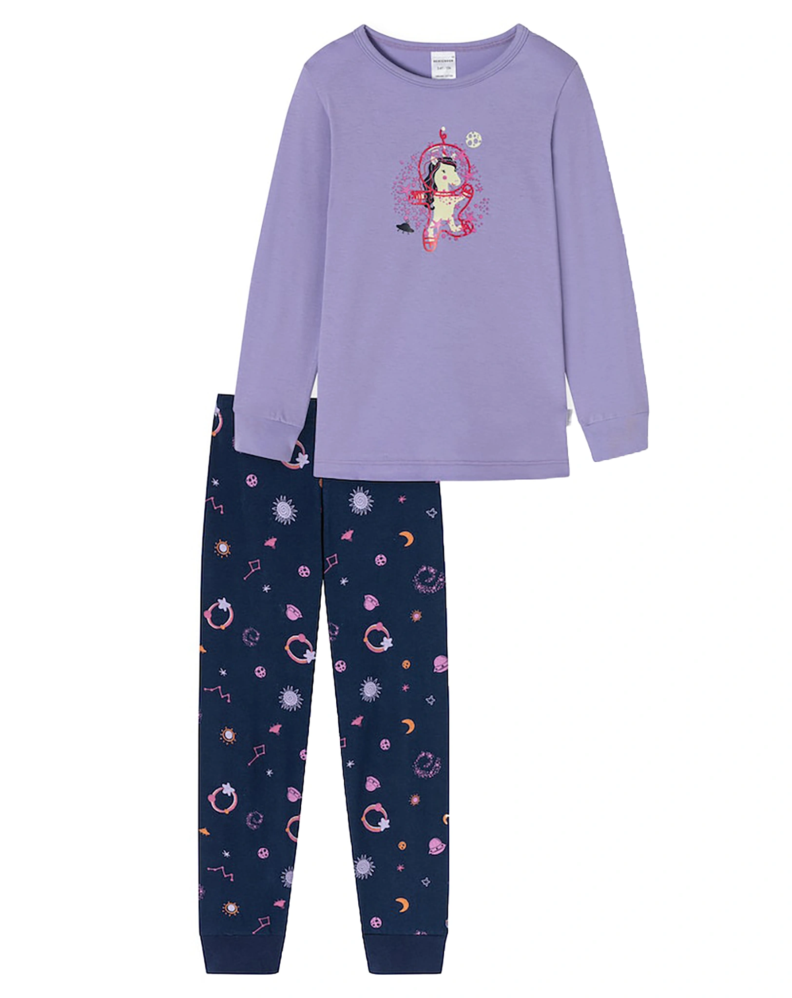 Schlafanzug GALAXY UNICORN lang in flieder