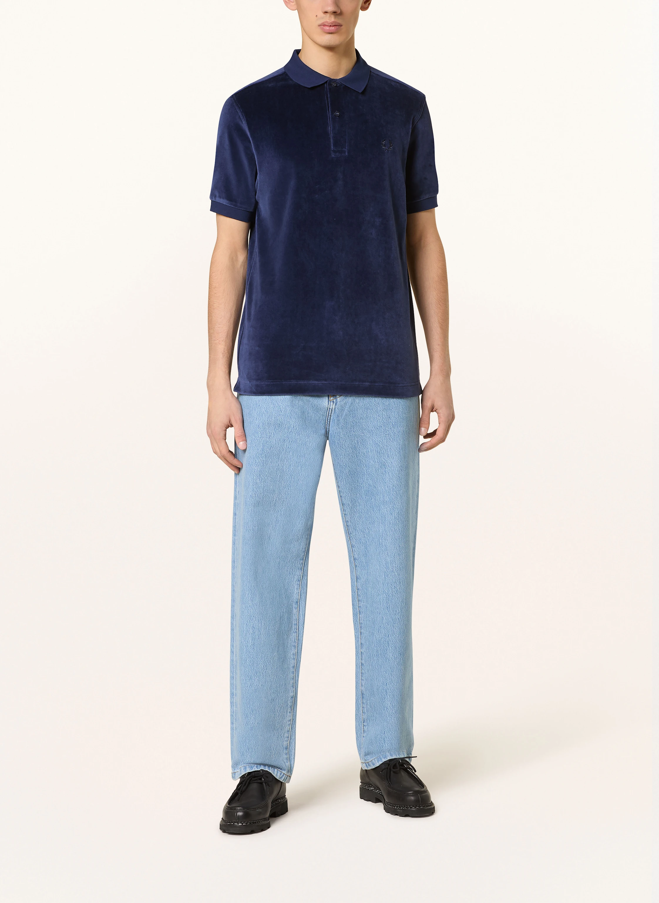 FRED PERRY Samt-Poloshirt