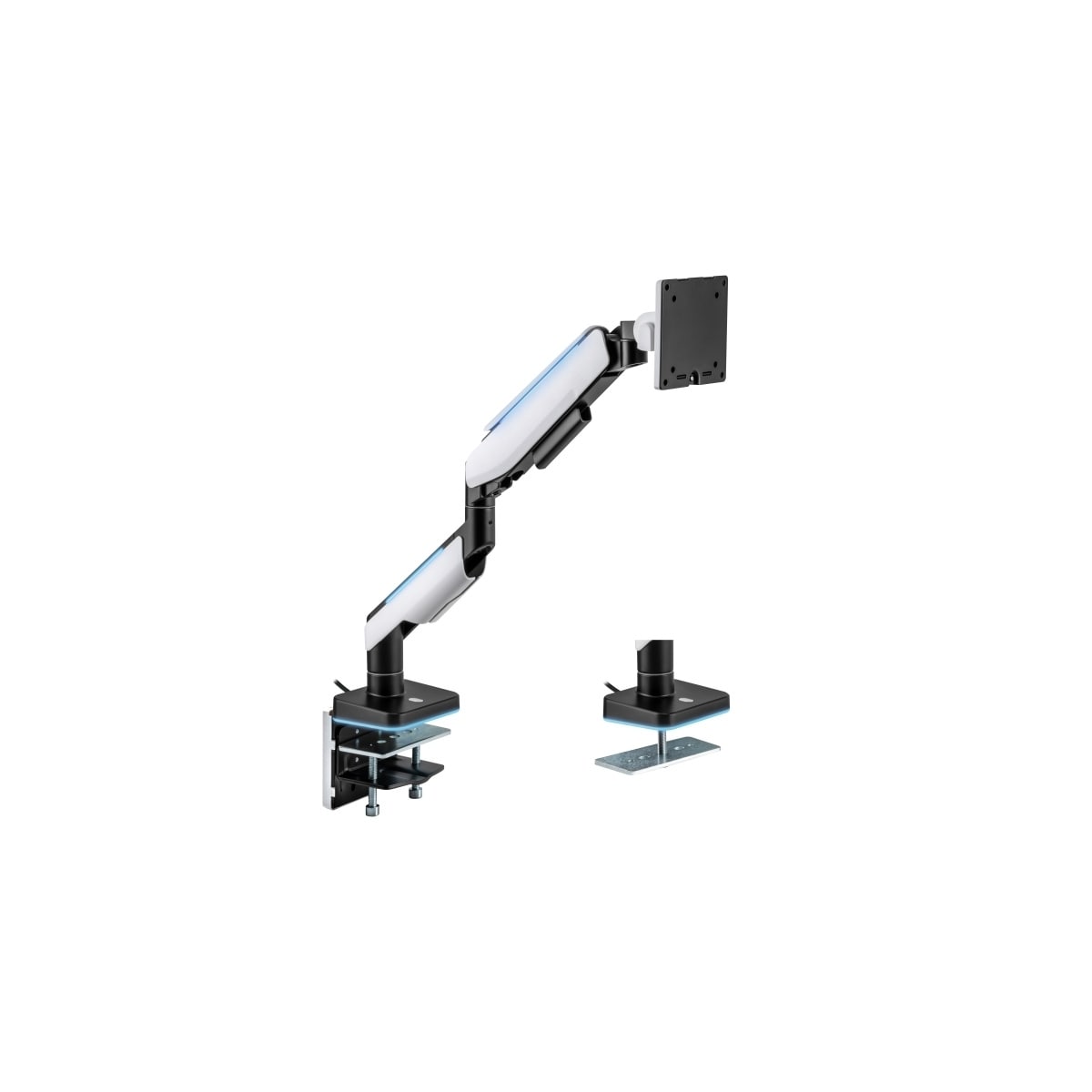 LogiLink Gaming-monitorarm 17-32 med belysning  Svart/Vit