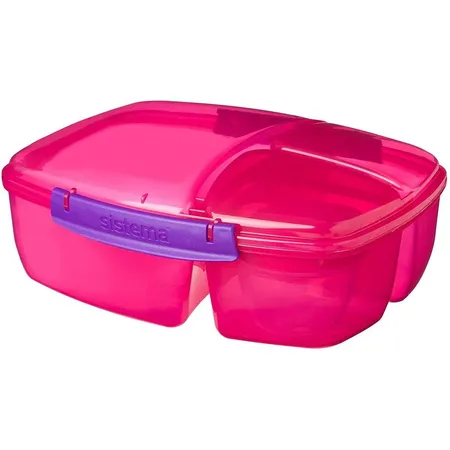 Sistema Lunch Triple Split Lunchbox mit Joghurttopf - 2 L, 1 Stück, farblich sortiert