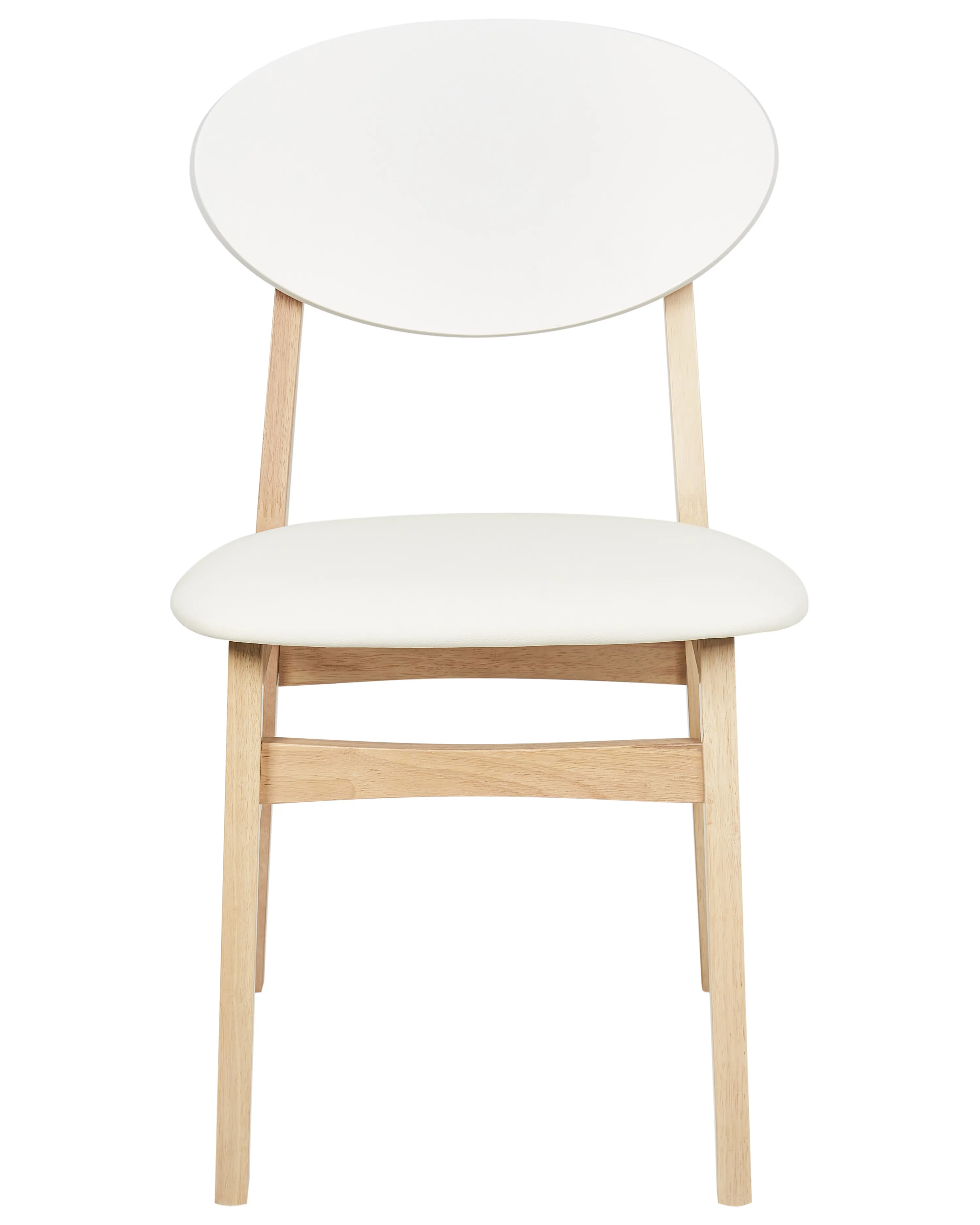 Set van 2 eetkamerstoelen AMERY Hout Gebroken wit/lichtbruin