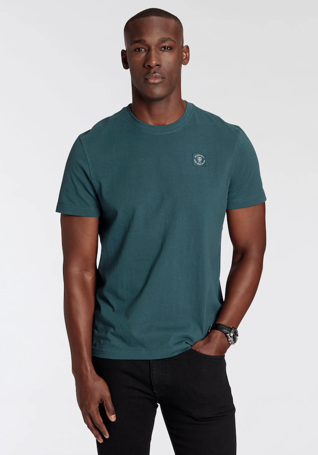 DELMAO Rundhalsshirt Kurzarm,  Regular Fit,  basic,  aus 100% Baumwolle