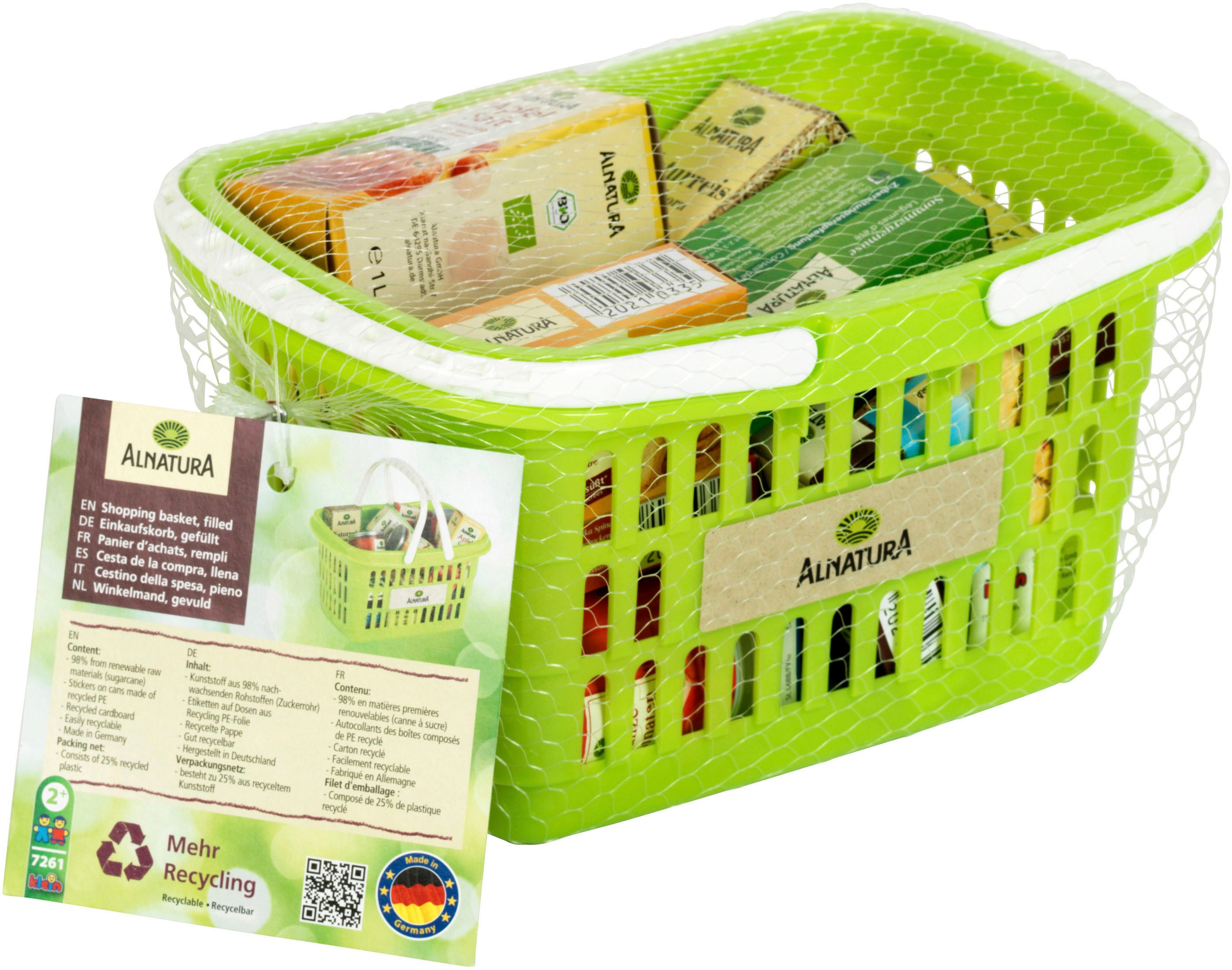 Klein Kaufladensortiment »Alnatura Einkaufskorb, gefüllt« Made in Germany