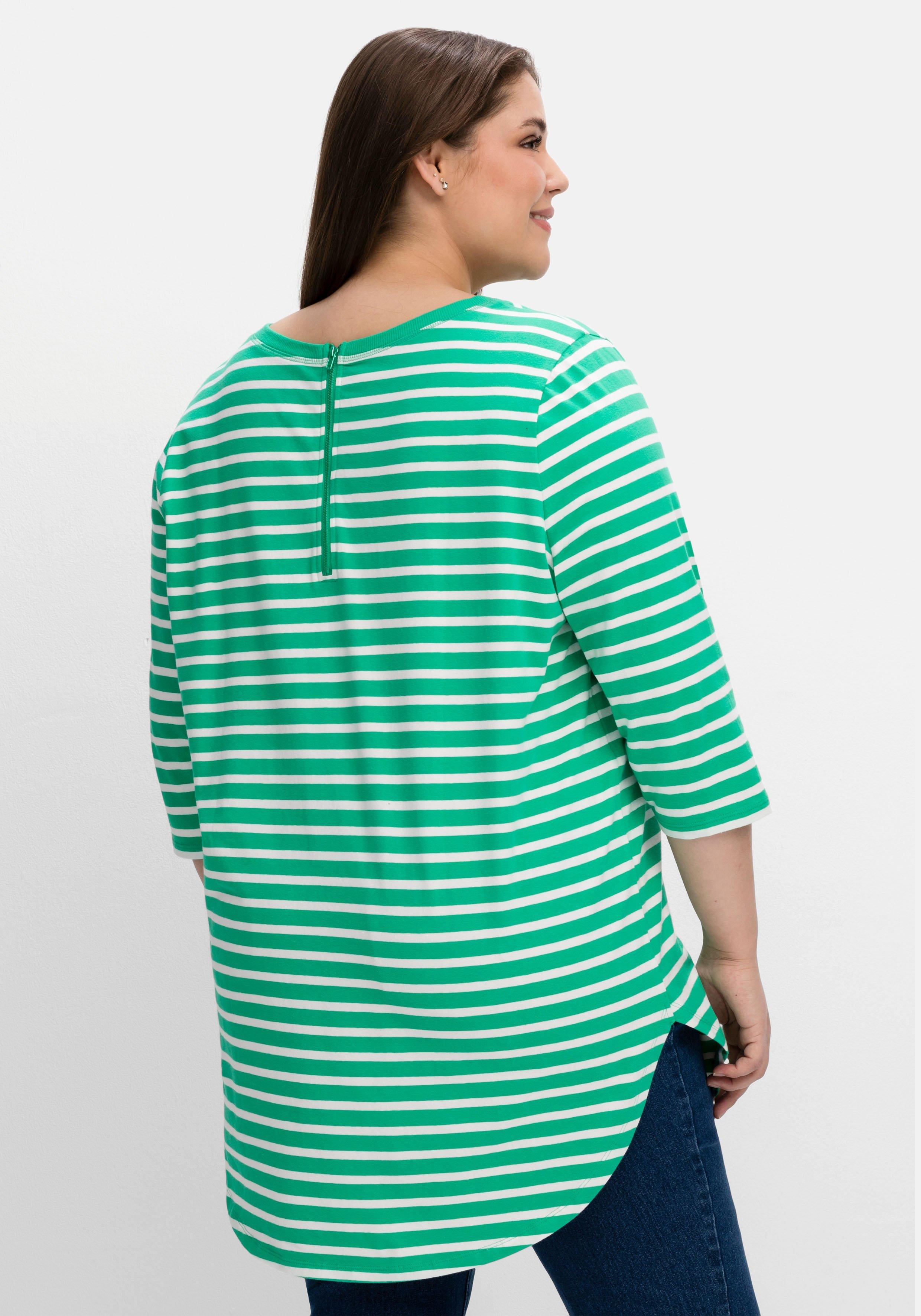 Longshirt in Oversized-Form mit Streifen