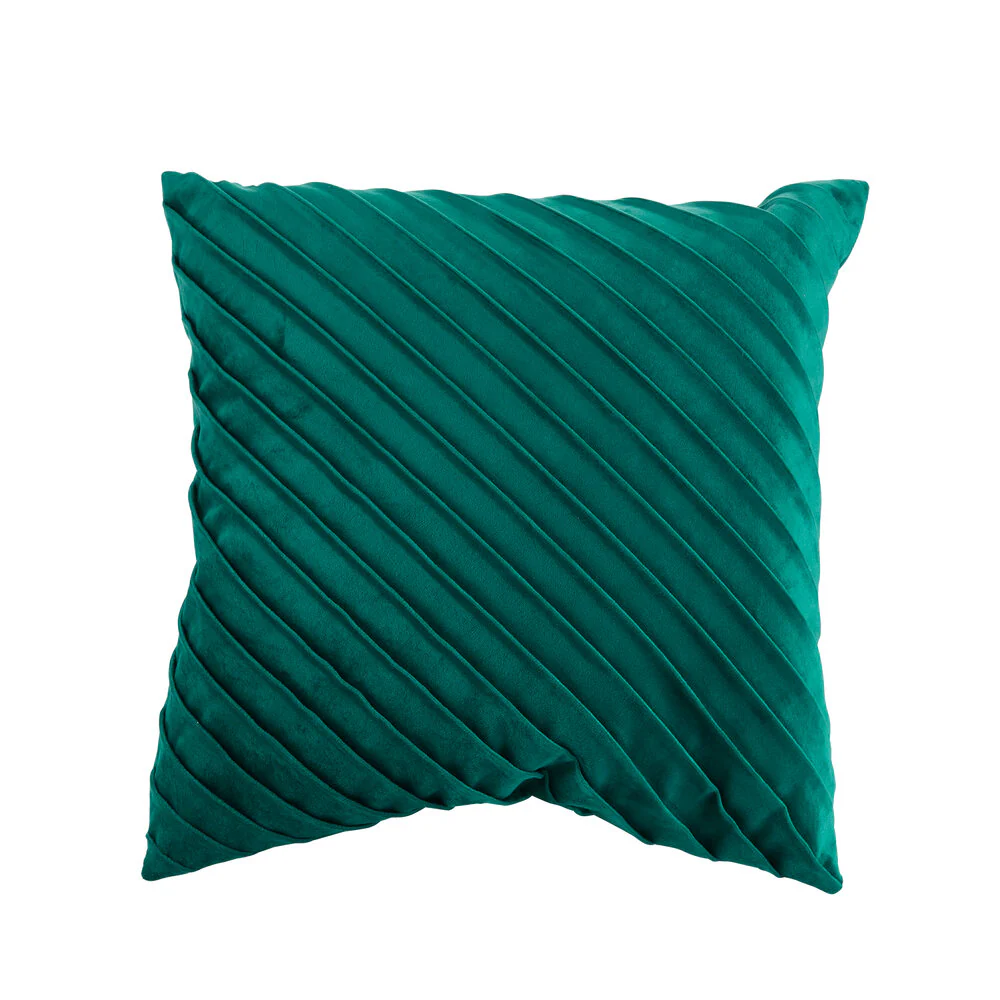 Bahne Interior  Pude i fløjlslook, grøn - 45 x 45 cm.