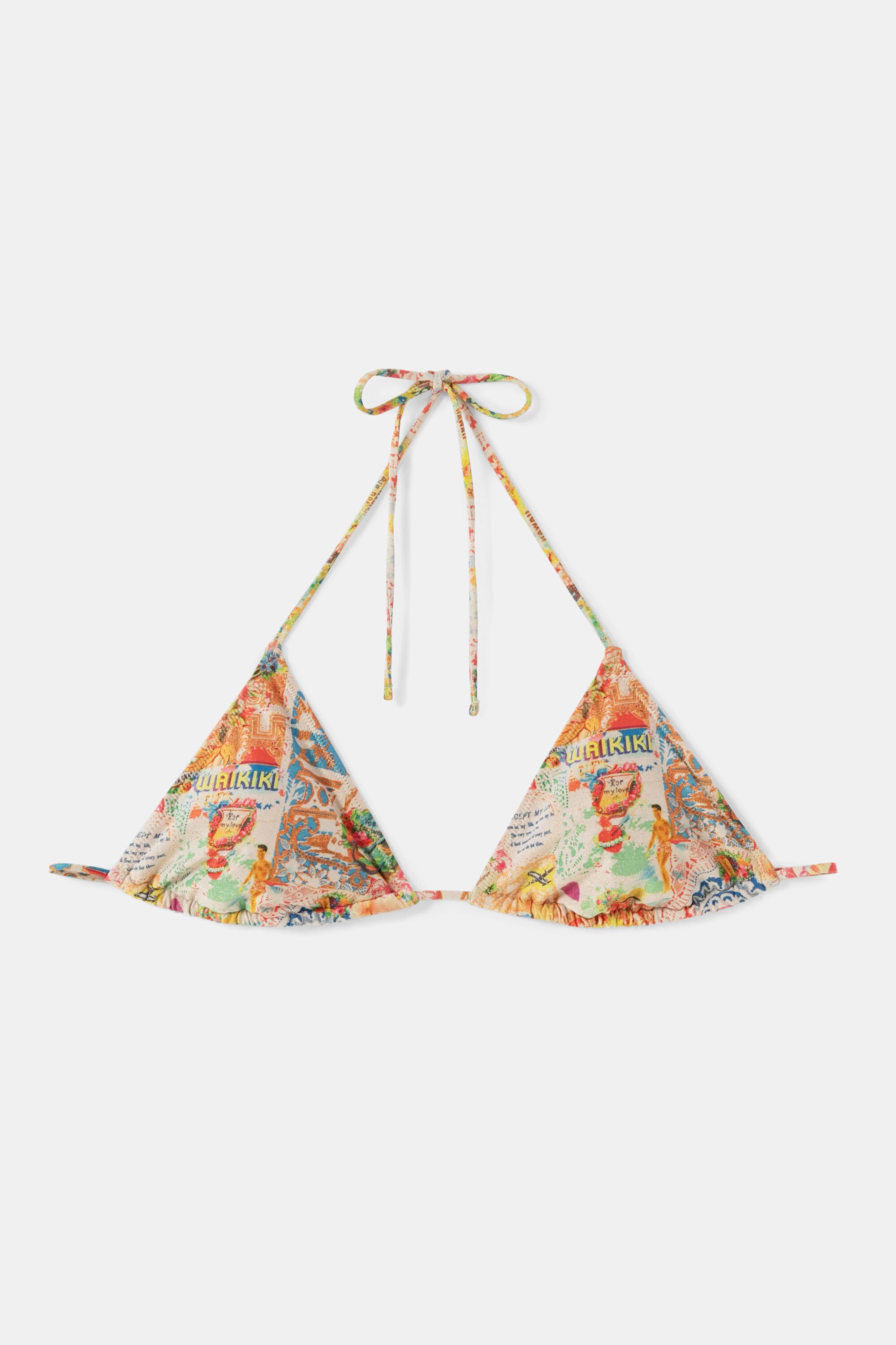 Top de bikini hawaïen lurex