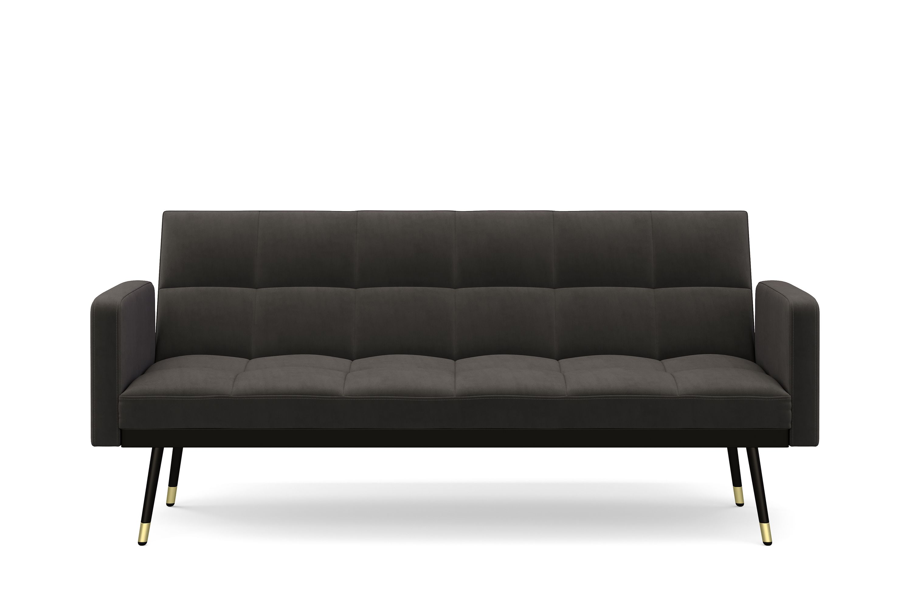 Schlafsofa Samt CALVIN anthrazit