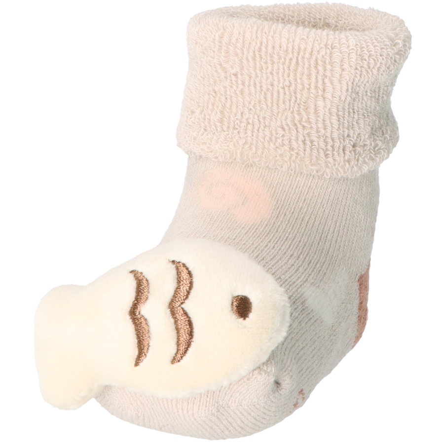 Sterntaler Baby-Rasselsöckchen Maritim beige
