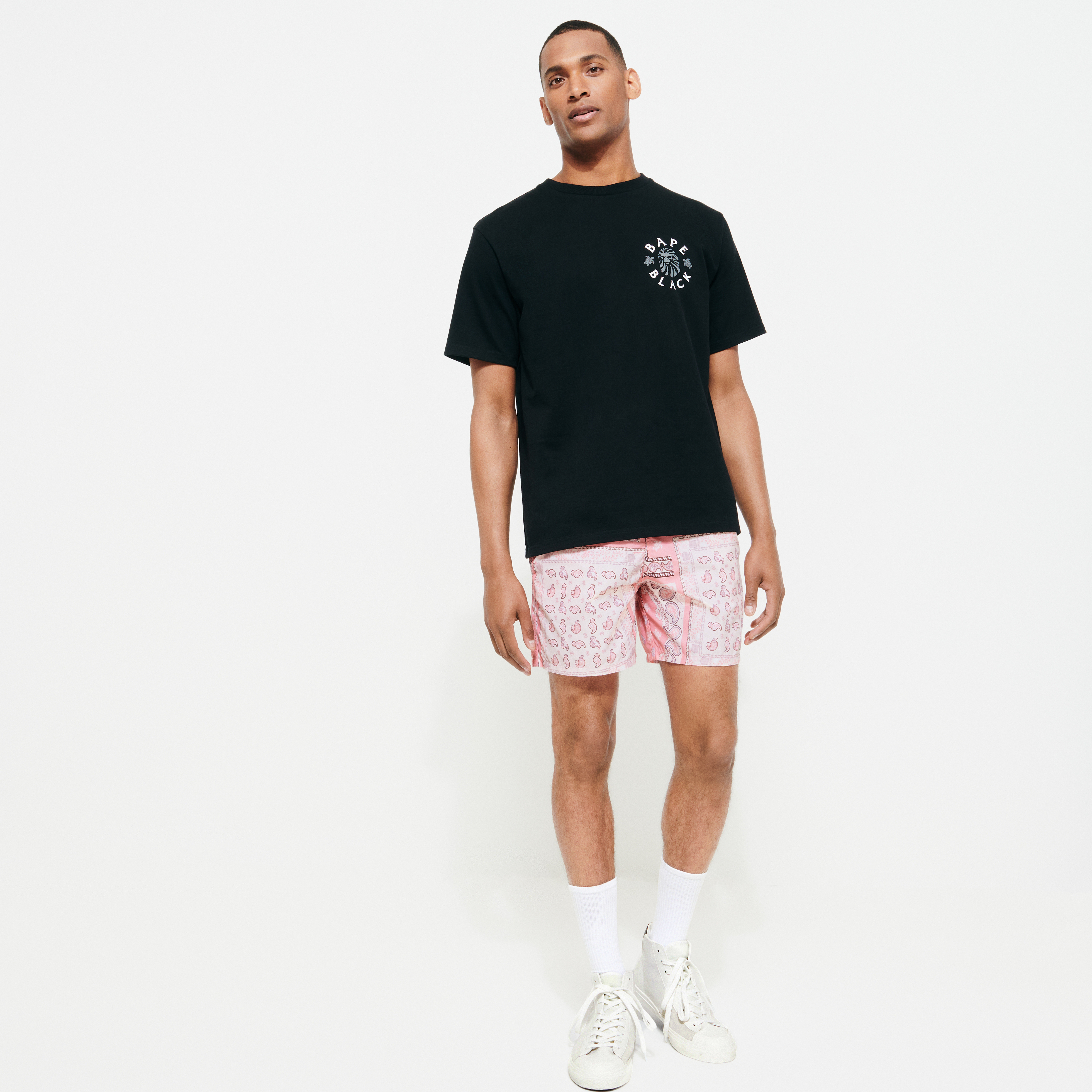 T-Shirt homme Logo imprimé - Vilebrequin x BAPE® BLACK | Site Vilebrequin | TPEZ2P89