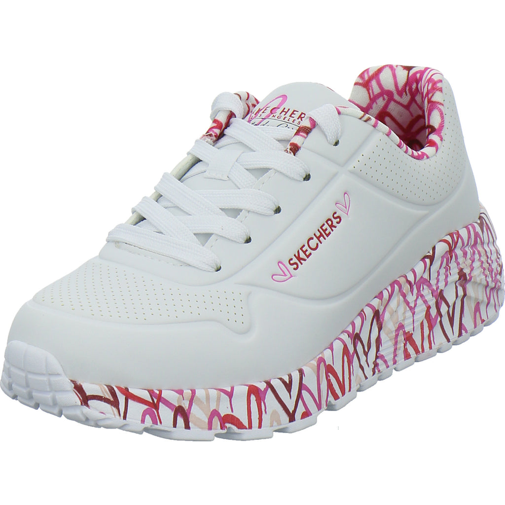 Skechers Halbschuhe Mädchen UNO GOLDCROWN KIDS Weiß-kombi