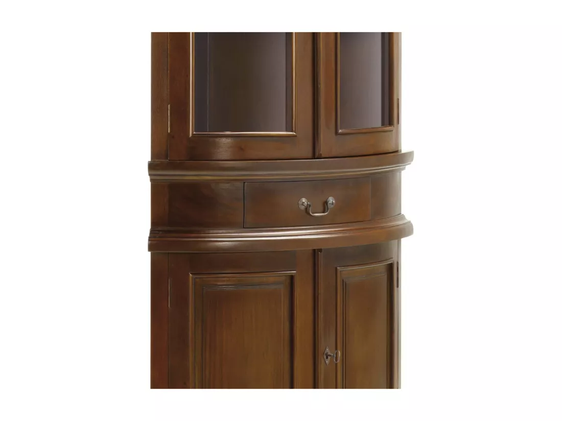 Vaisselier 1 tiroir bronze Bois-Bronze Marron - Helvinia Décoration d'Autrefois