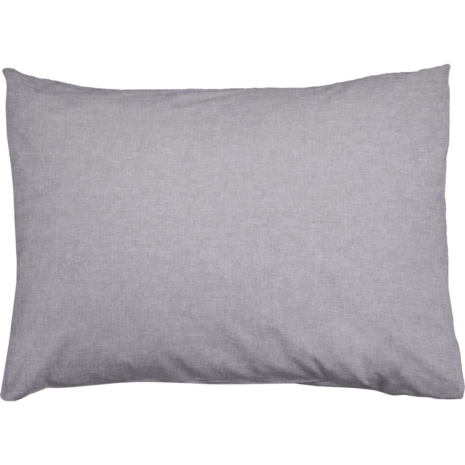 Bettwäsche Perkal Chambray Streifen 50x70 Kissenbezug, grau