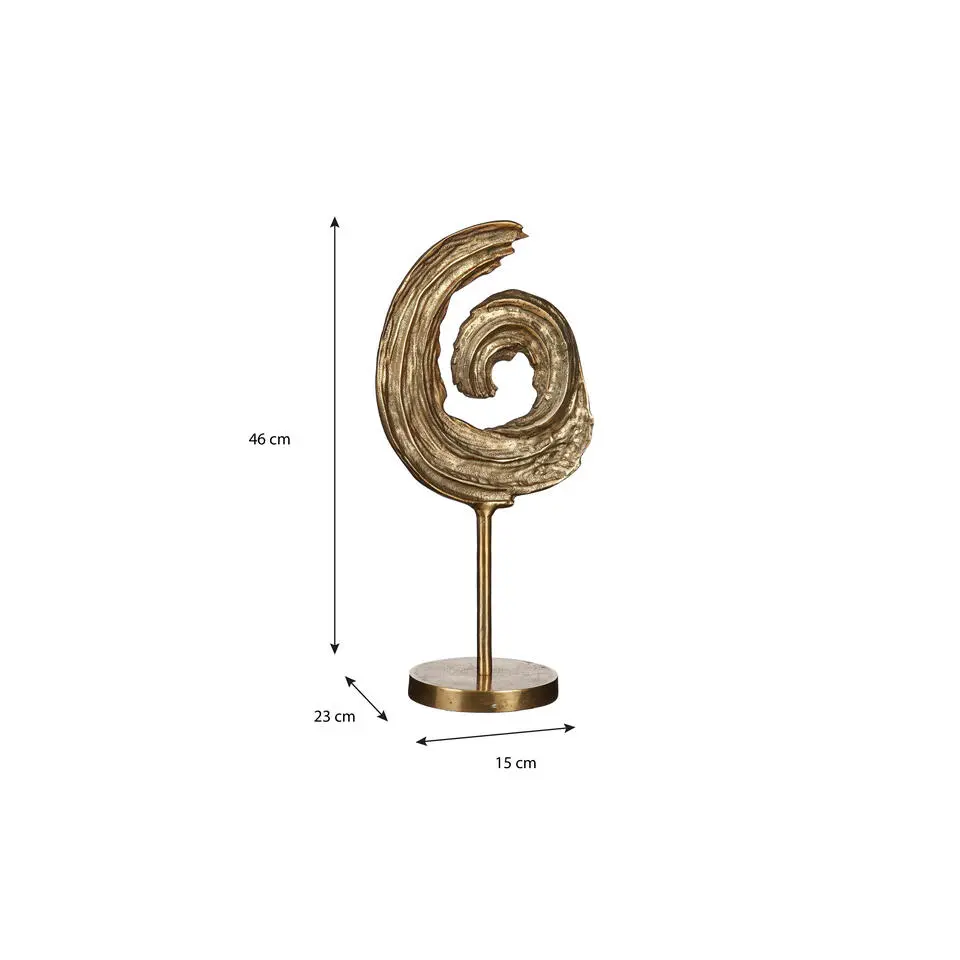 Mica Decorations Curla Woondecoratie - L23 x B15 x H46 cm - Goud