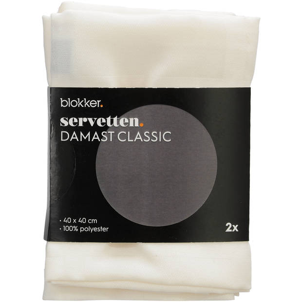 Blokker servetten Damast Classic - s/2