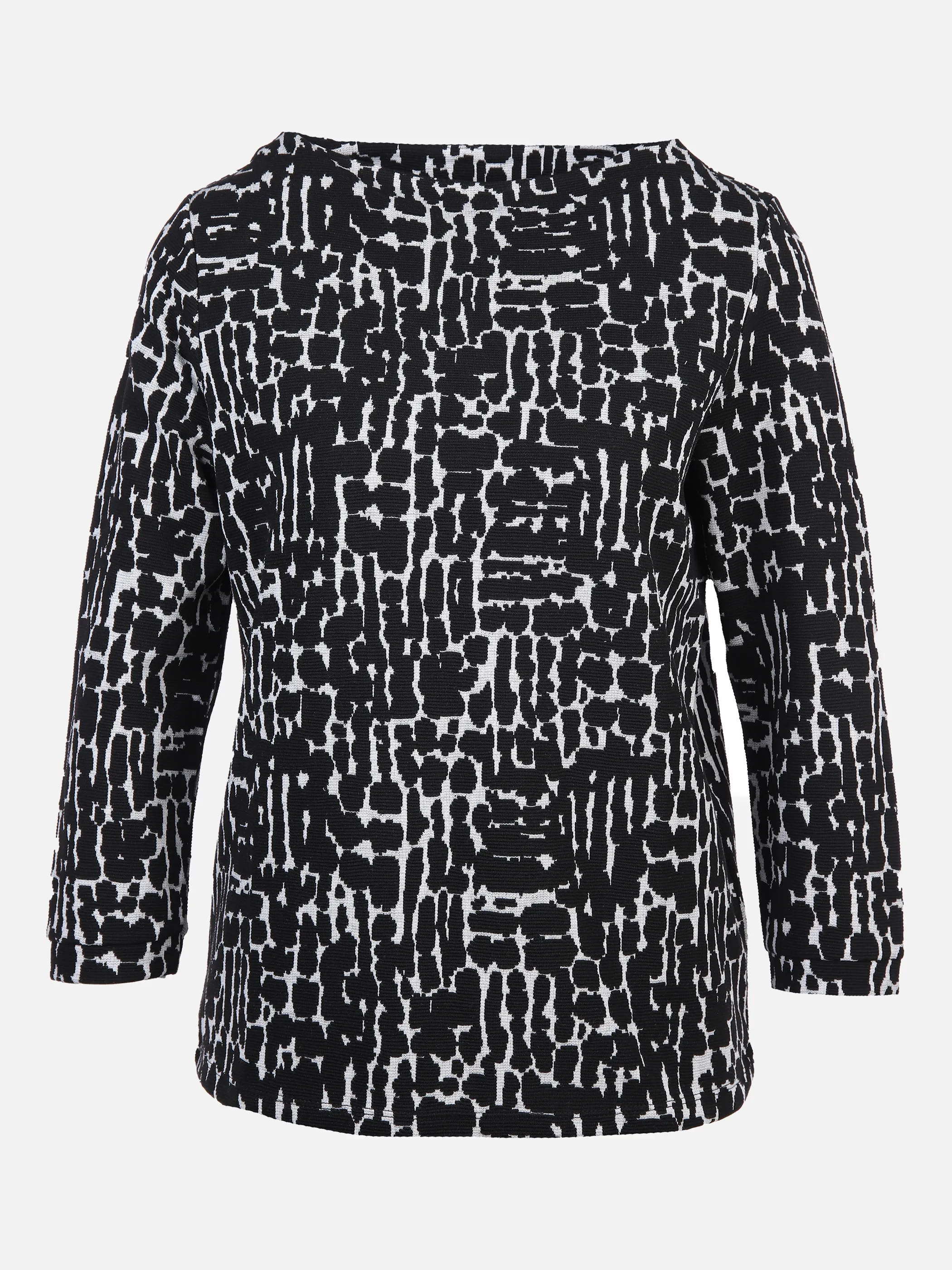 Damen Shirt mit 7/8 Arm im abstrakten Dessin