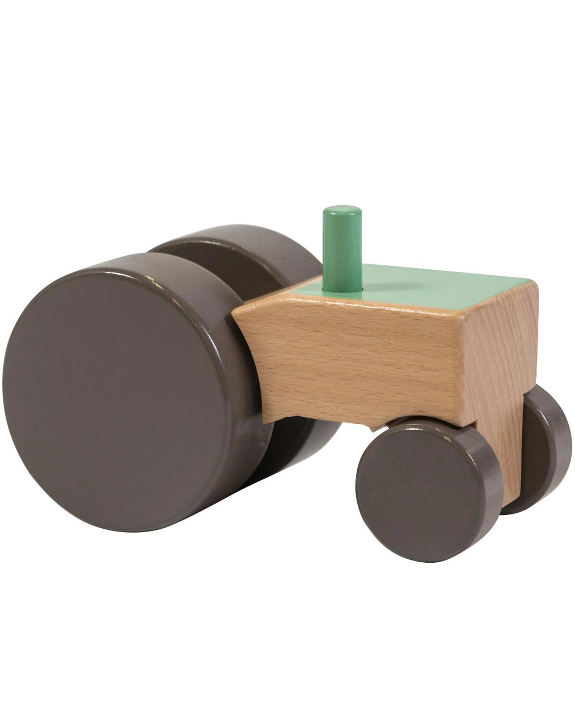 Holz-Fahrzeug TRAKTOR in green