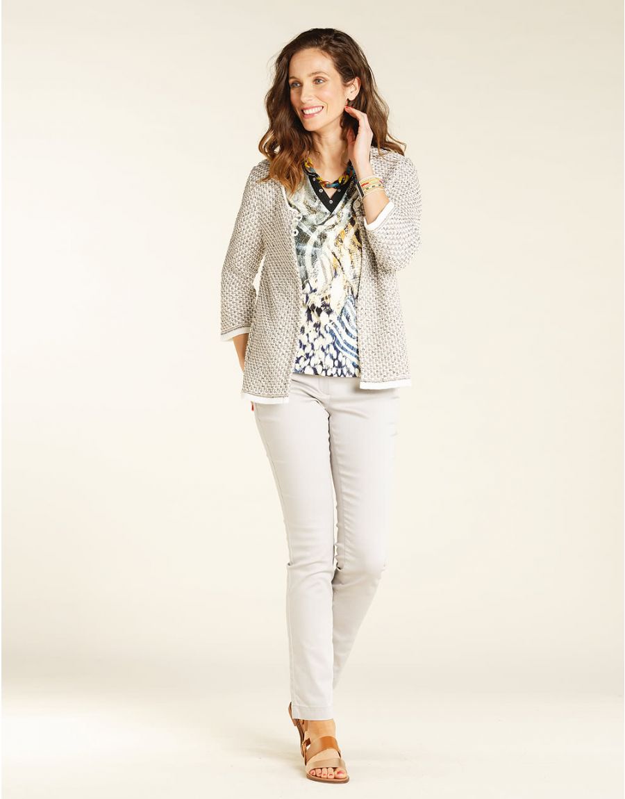 Pantalon stretch gris