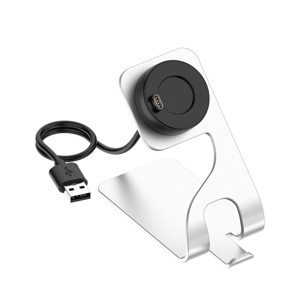 2in1 Garmin Dockingstation Halterung mit USB A Ladegerät - Silber