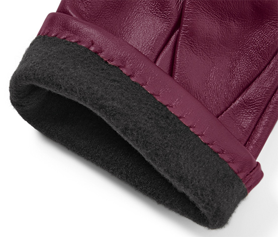 Lederhandschuhe, berry