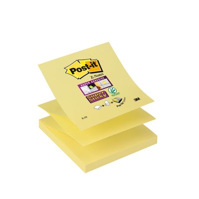 Post-it - Bloc Z-Notes Super Sticky - jaune - 76 x 76 mm