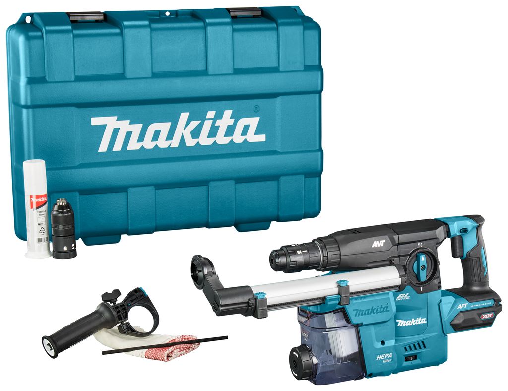 Makita HR009GZ02 40V Max Combihamer body in koffer met stofafzuiging