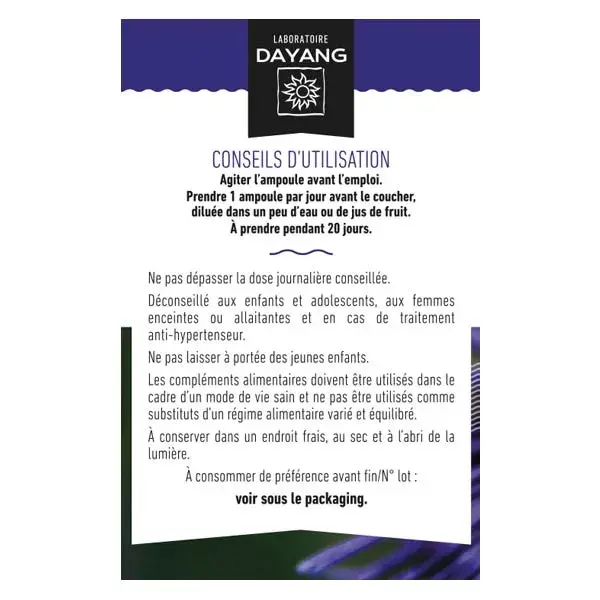 Dayang Organic Sleep and Relaxation Complex - 20 ampolas