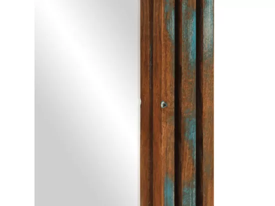 Miroir salle de bain 50x70 cm bois massif d'acacia et verre