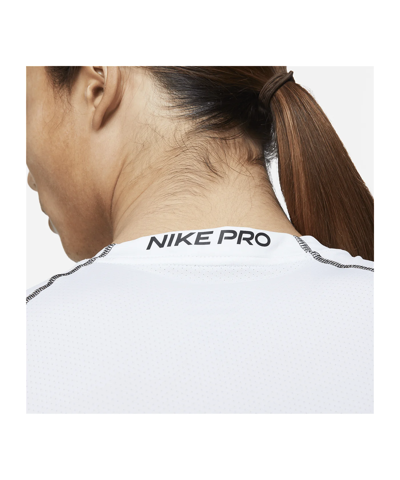 Nike Pro Longsleeve Weiss Schwarz F100