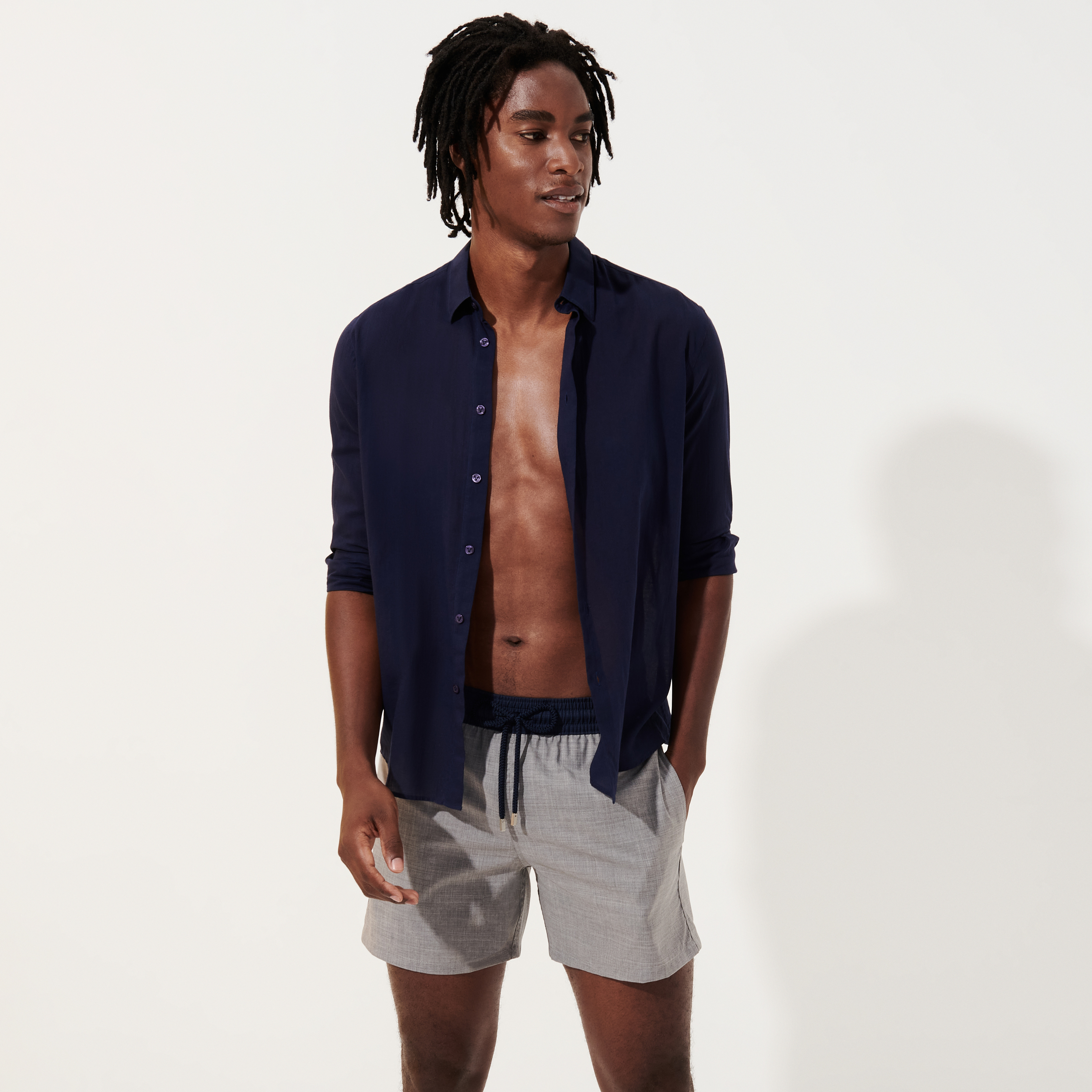 Short de Bain Homme en Laine Super 120' - Vilebrequin x Woolmark | Site Vilebrequin | MGUH2L27
