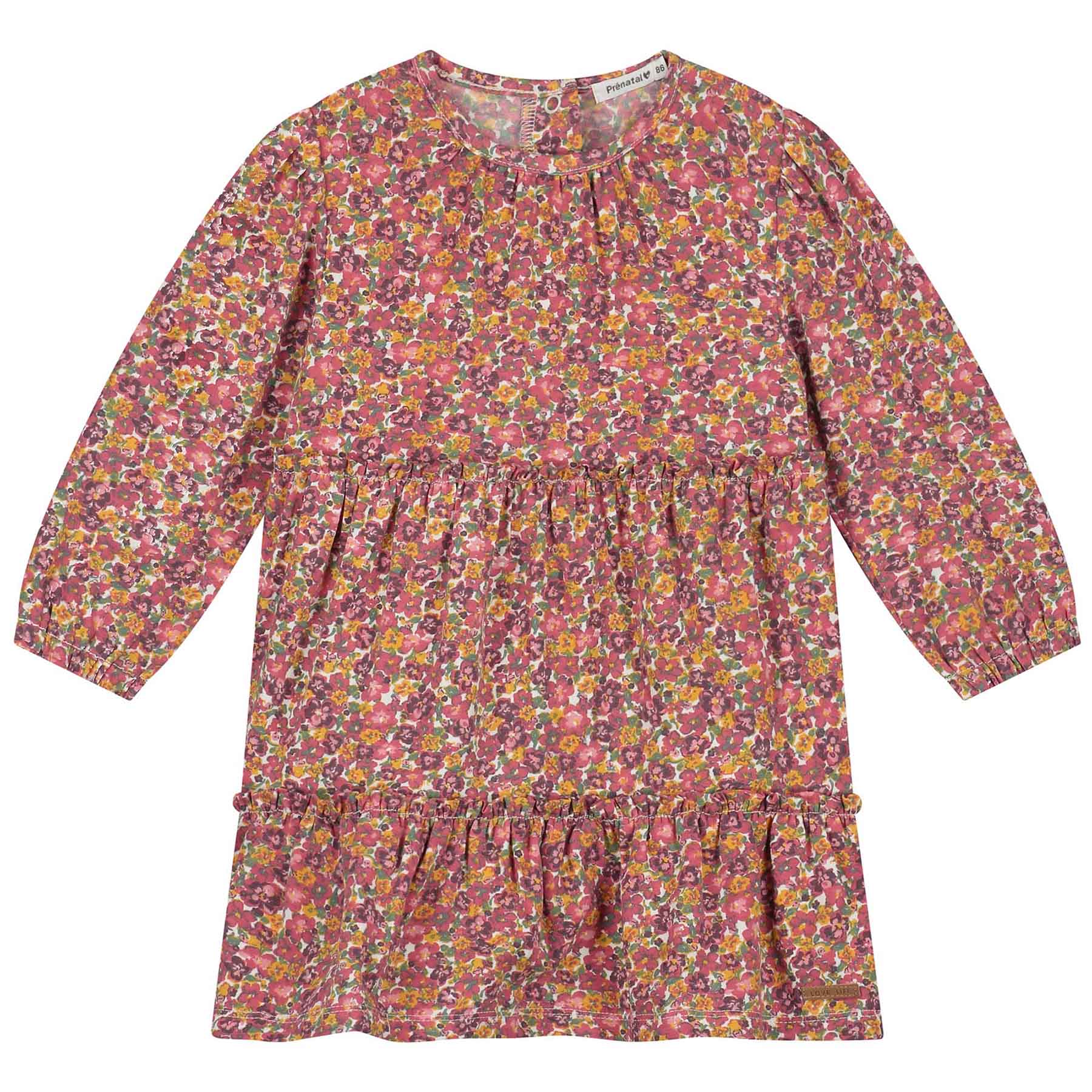 Prénatal baby jurk lange mouwen bloemen multi