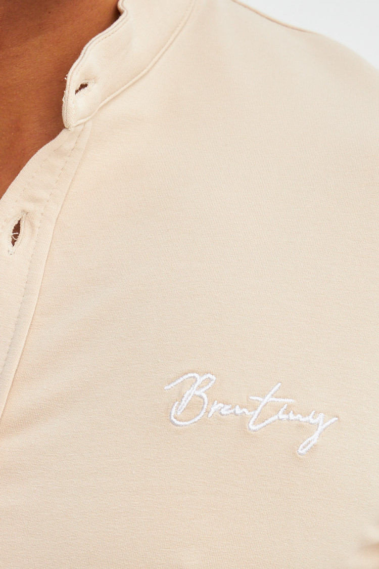 Chemise beige col officier Brentiny