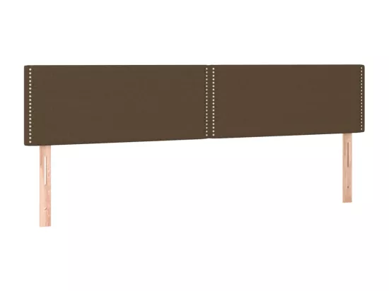 Sommier tapissier matelas et LED Marron foncé 160x200 cm Tissu
