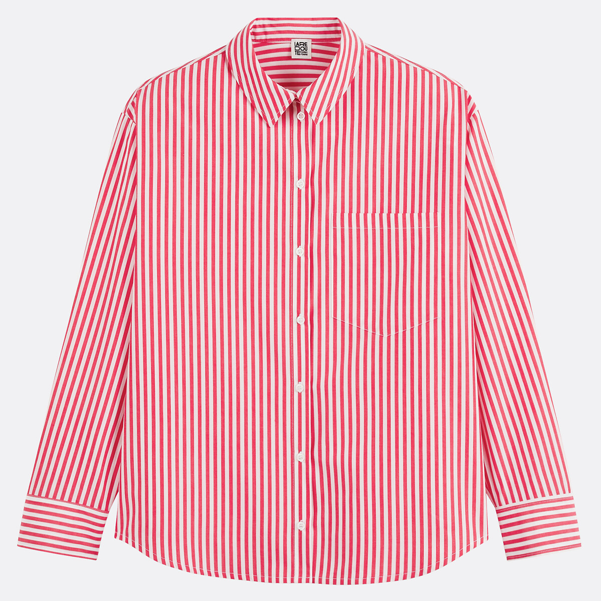 LA REDOUTE COLLECTIONS<br>Camisa listrada de algodão, Assinatura MARLÈNE