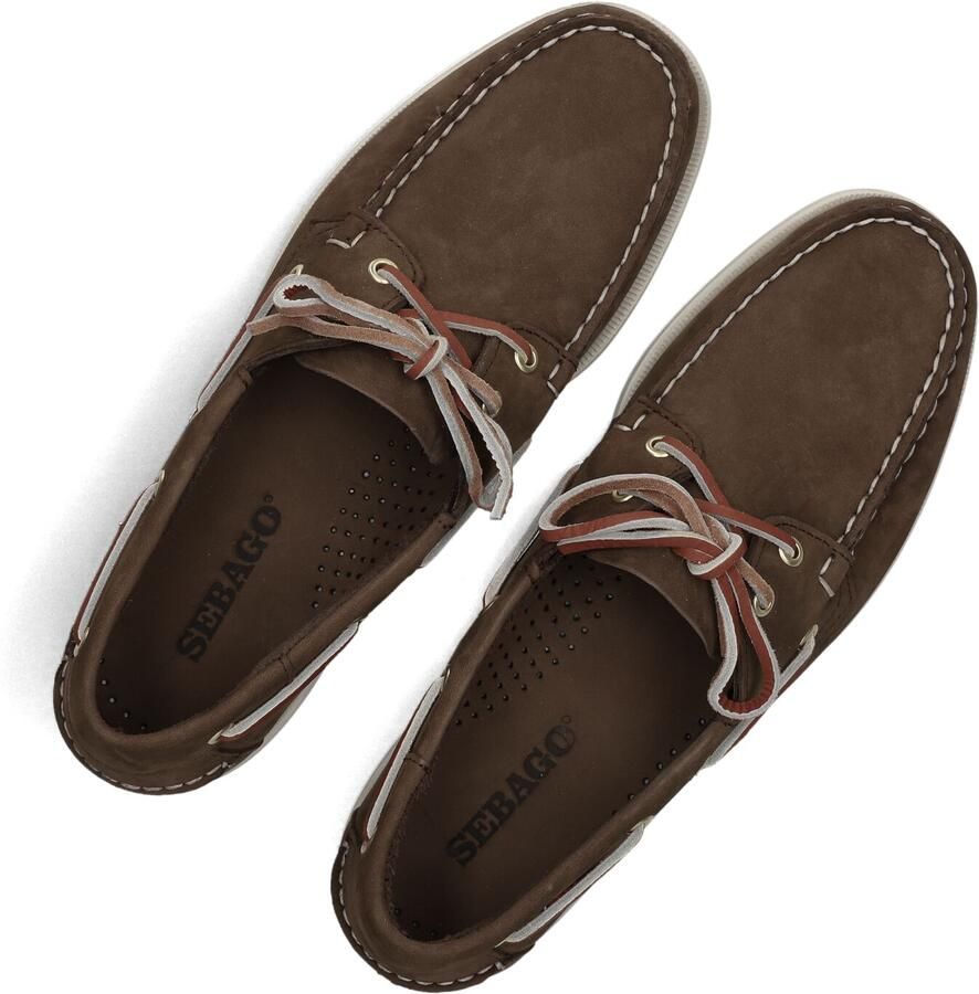 SEBAGO Veterschoenen Heren Docksides Maat: 44 5 Materiaal: Nubuck Kleur: Bruin
