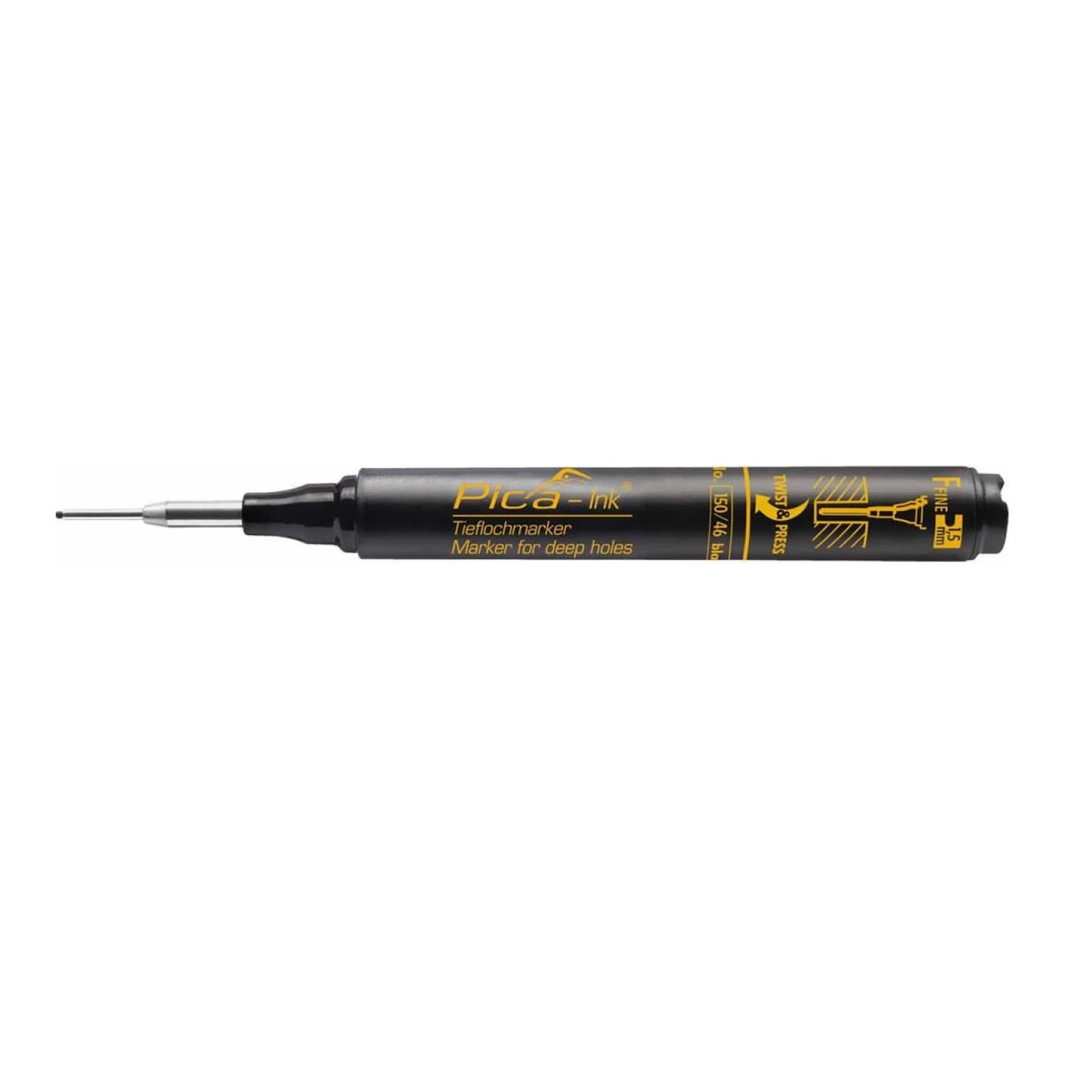 Pica 150/46 Ink Markeerstift voor diepe gaten - Zwart