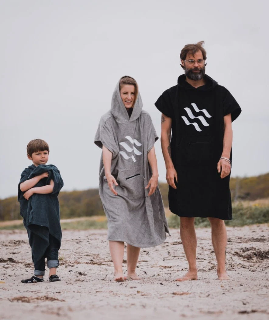 Watery badeponcho til voksne - Bomuld - Pink