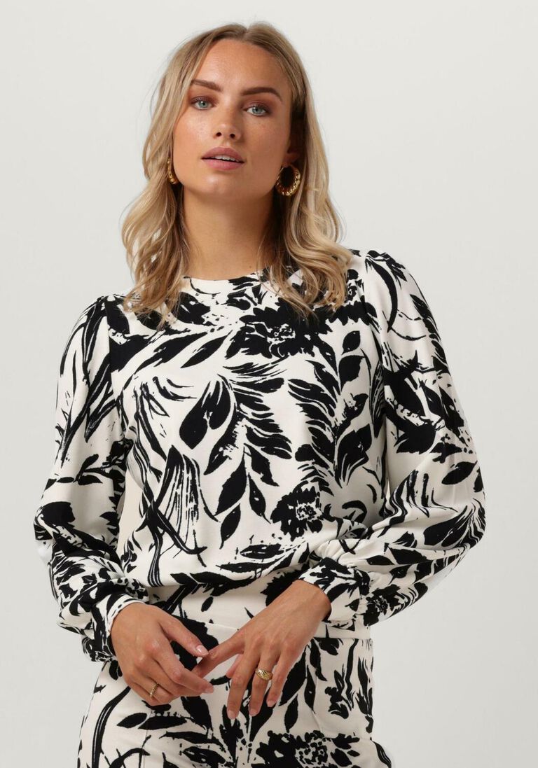 JANSEN AMSTERDAM gebroken wit jansen amsterdam  hvf198 top flower print