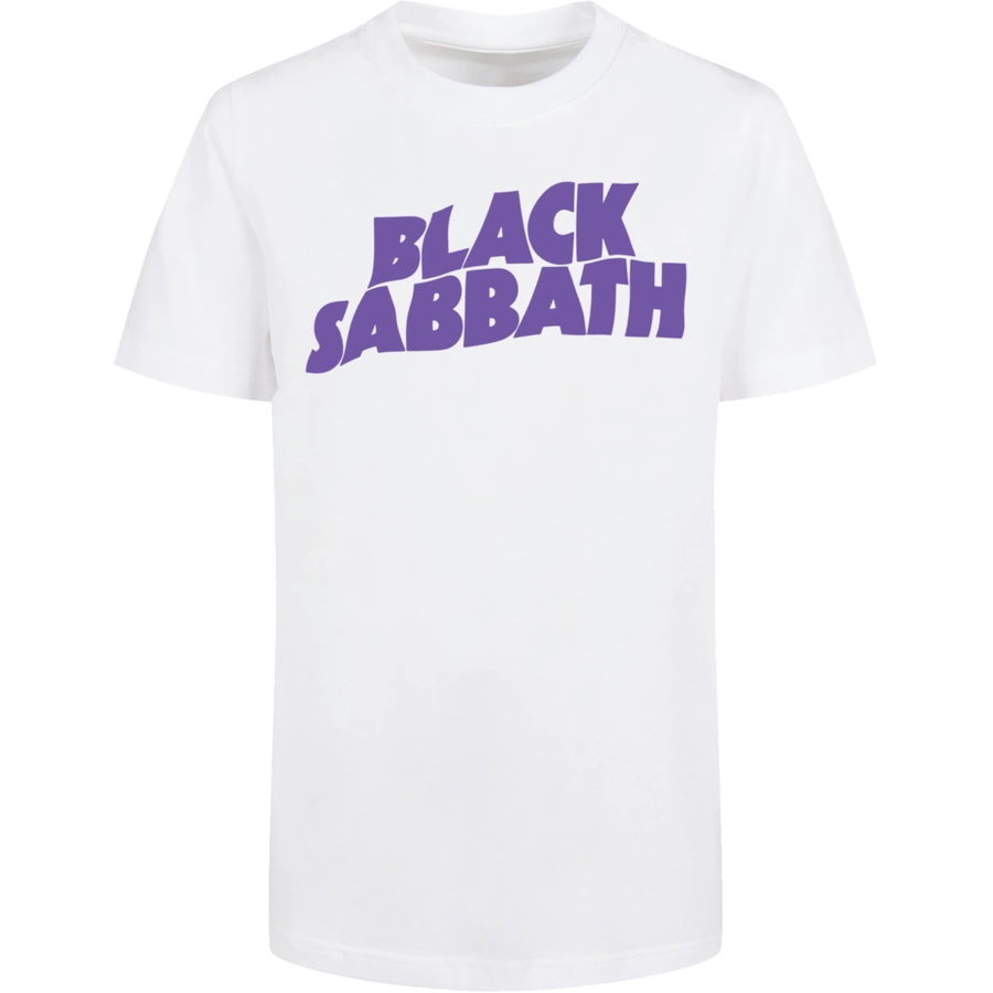F4NT4STIC Basic Kids Tee Black Sabbath Wavy Logo Black weiß