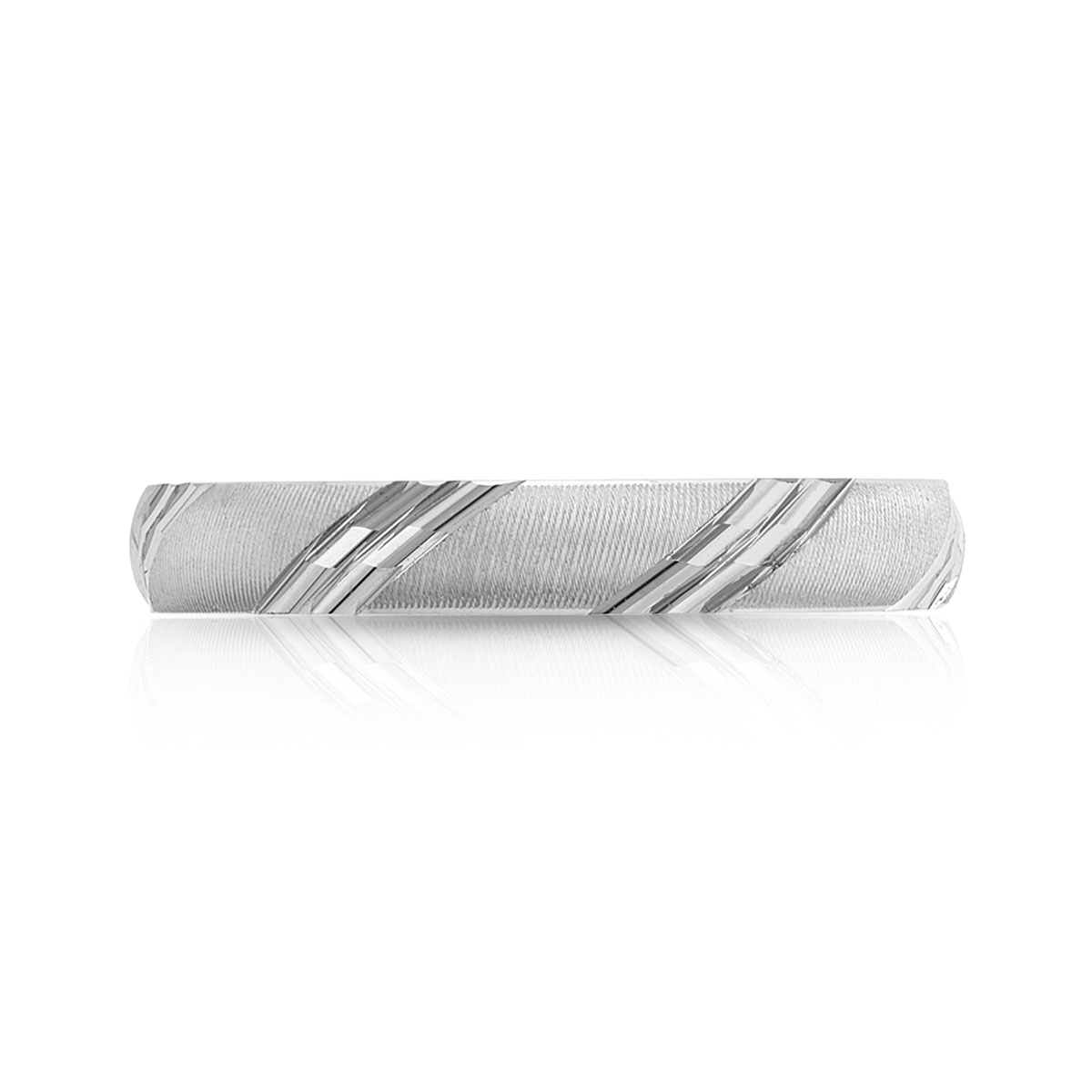Alliance or 750 blanc facetté 3 mm