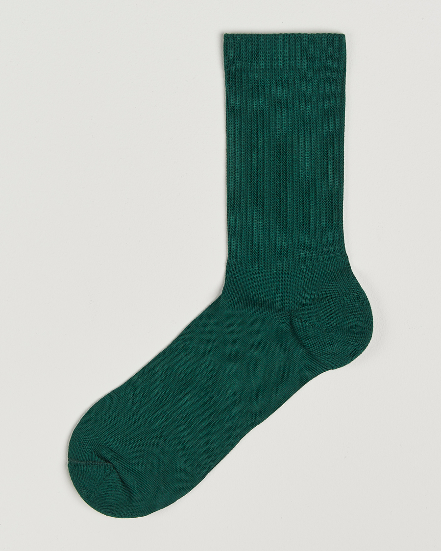Sweyd Crew Cotton Socks Green