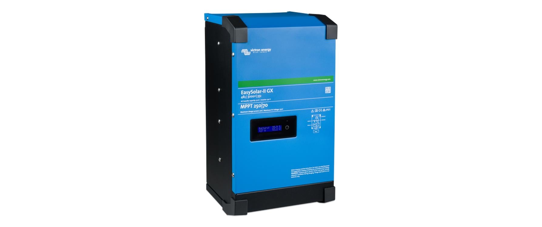 Wechselrichter EasySolar-II 24/3000/70-32 MPPT 250/70 GX<br>Wechselrichter mit USB-Anschluss, Ethernet-Anschluss und VE.Direct-Anschluss