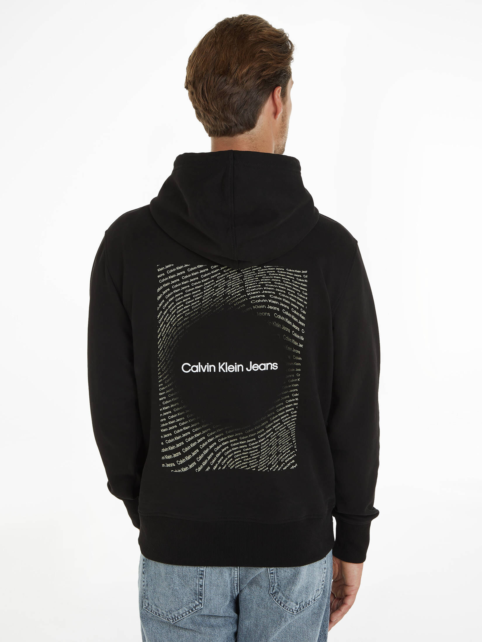 CALVIN KLEIN JEANS| Herren Sweatshirt mit Kapuze SQUARE FREQUENCY LOGO HOODIE